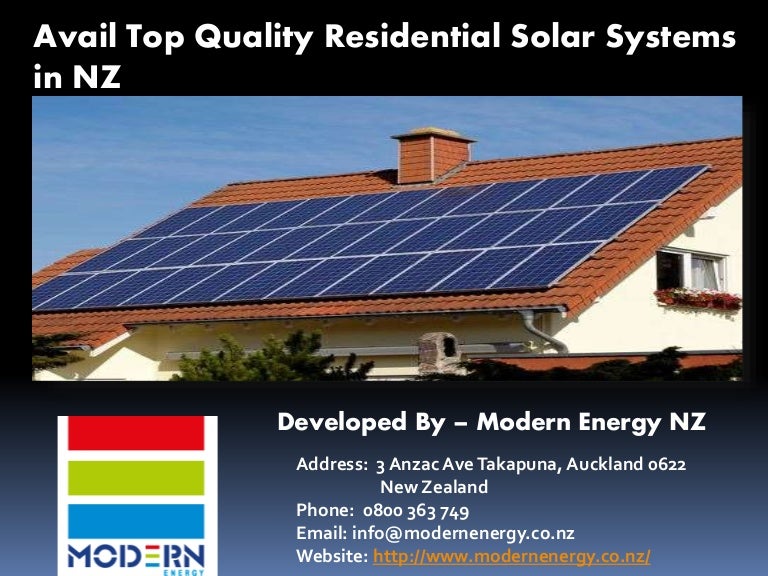 Avail Top Quality Residential Solar Systems in NZ