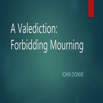 A Valediction Forbidding Mourning : John Donne