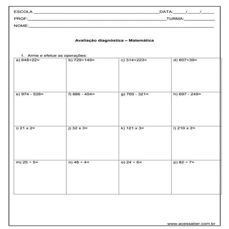 Avaliacao diagnostica-de-matematica-5º-ano