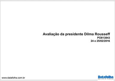 Avaliação Dilma Rousseff