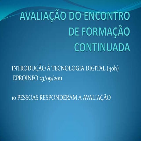 Avaliação   eproinfo - leandro 23.09.11