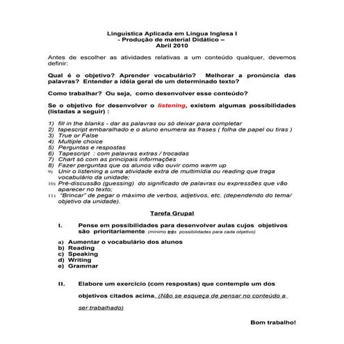 Avaliação abril 2010_linguística_aplicada_em_língua_inglesa_i