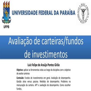 Avaliação de carteiras de investime...