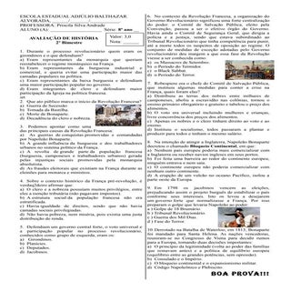 Avaliação de história (3) 8º ano   ...