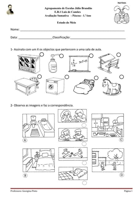 Avaliação sumativa  est. meio - páscoa