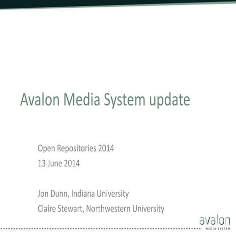 Avalon Media System update