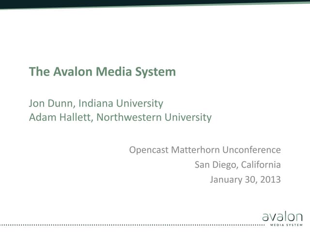 The Avalon Media System