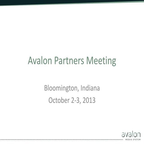 Avalon Partners Meeting Intro
