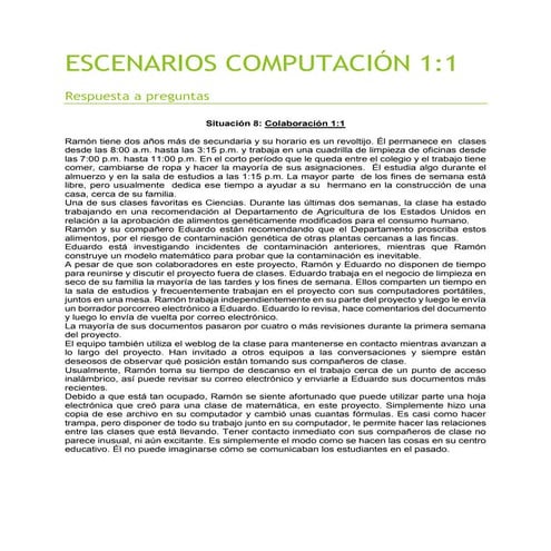 Escenarios de computación 1:1