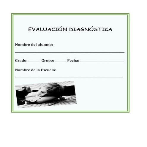 Avaluacion diagnostica..español y matematicas