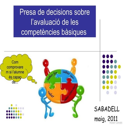 Avaluar els aprenentatges competencials