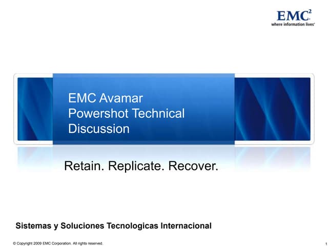 Avamar presales 1.0