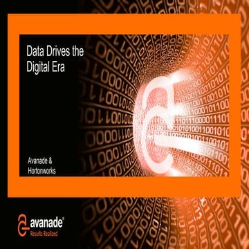 Avanade - Presentation at Hortonworks Booth - Strata 2014