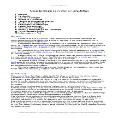 Avances tecnologia