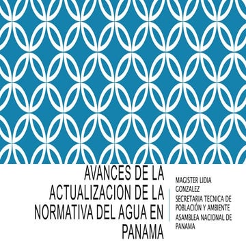 Avances en la normativa del agua en Panamá