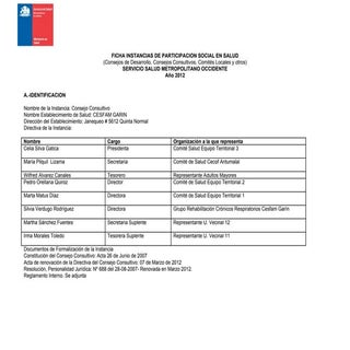 Avances plan de trabajo consultivo ...