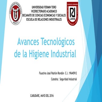 Avances tecnológicos de la higiene industrial