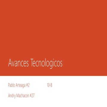 Avances tecnologicos