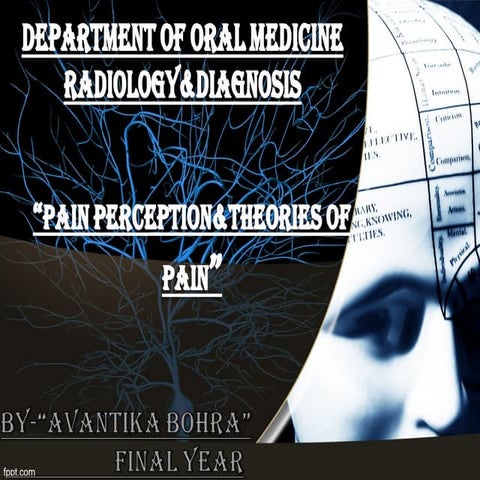 Pain perception and theories of pain