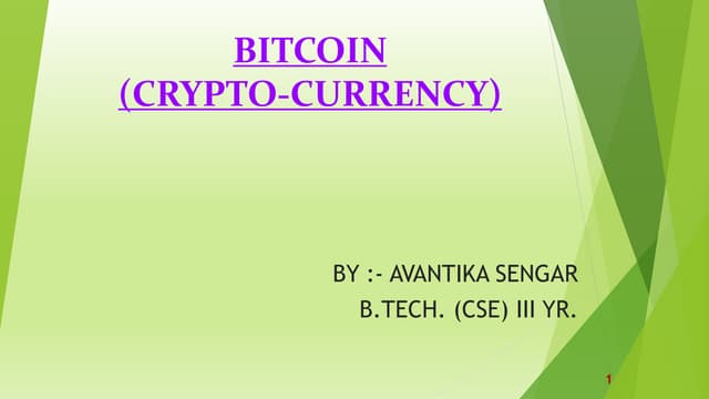 Bitcoin Cryptocurrency | PPT