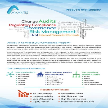 Avantis compliance management