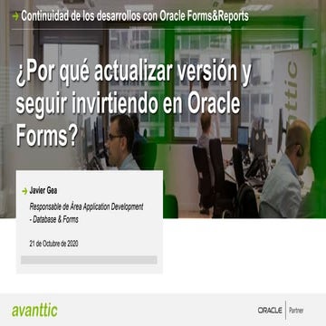 #avanttic_webinar Continuidad de los desarrollos con Oracle Forms & Reports
