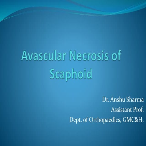 Avascular necrosis of scaphoid