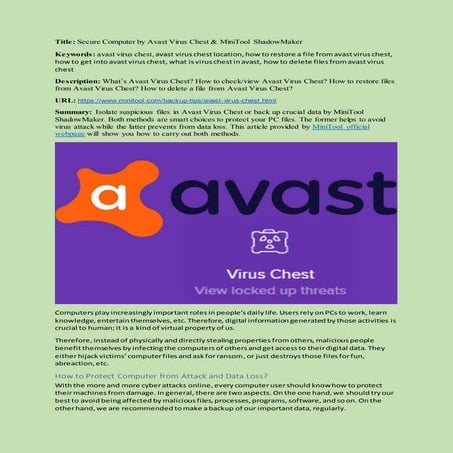 Avast virus-chest | DOCX