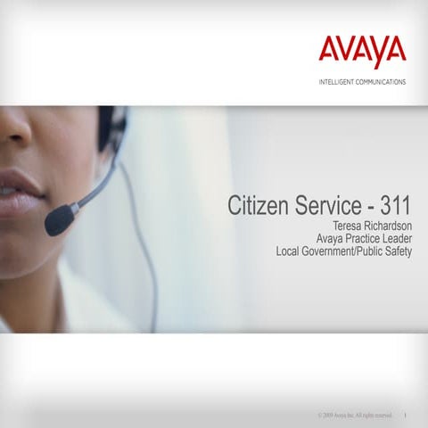 Avaya   Delivering Improved Citizen Service
