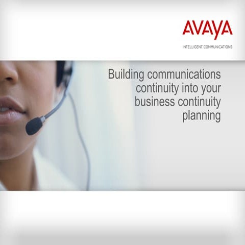 Avaya   Emergency Preparedness   Business Continuity