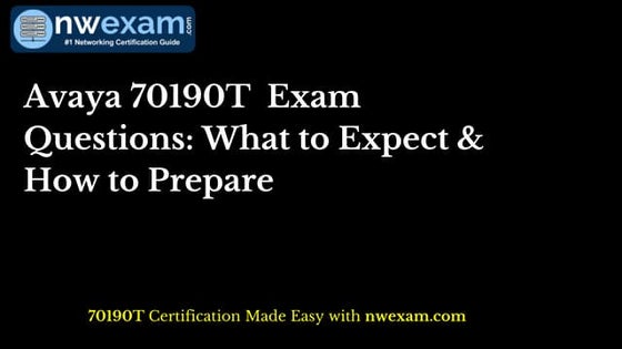 Avaya 78201X Certification: Exam Info Syllabus Questions PPT Avaya 78201X Certification: Exam Info Syllabus Questions PPT