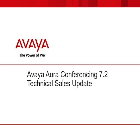 Avaya Aura Conferencing 7.2