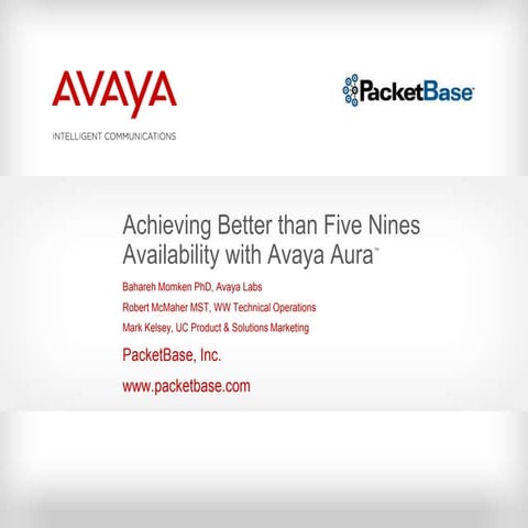 Avaya Aura Five Nines by PacketBase