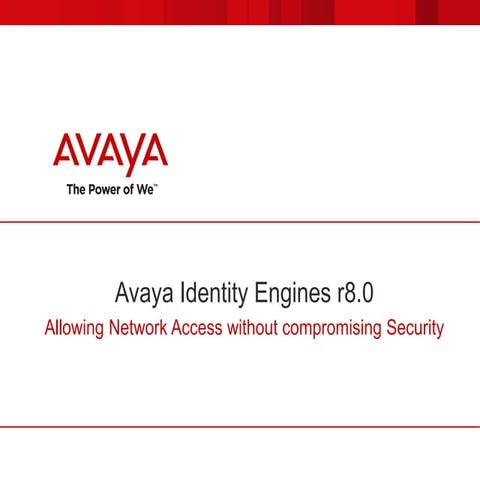 Avaya identity engines overview