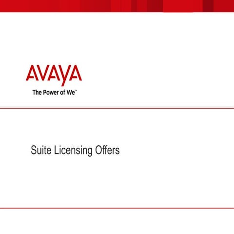 Avaya Aura 6.x suite licensing