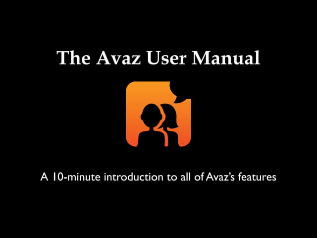 Avaz tutorial | PDF