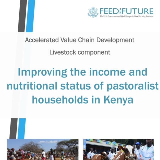 Improving the income and nutritional status of pastoralist households in Kenya