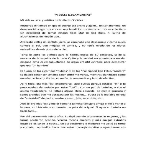 A veces llegan cartas