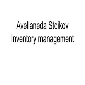 Avellaneda Stoikov Inventory management.pdf