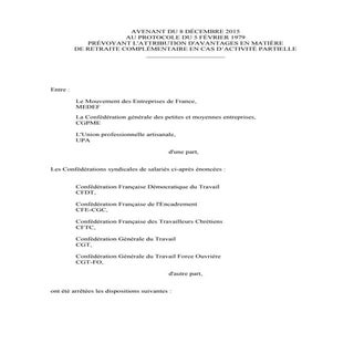 IDCC 1500 Avenant au protocole du 5...