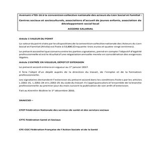 IDCC 1261 Avenant 03 16 salaires