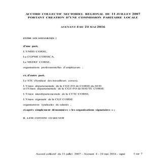 IDCC 1979 Avenant 4 de révision hcr...