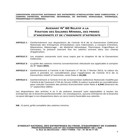 IDCC 1412 Aéraulique installation entretien réparation