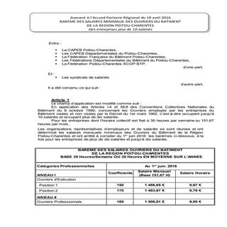 IDCC 1597 Avenant  accord salaires ...
