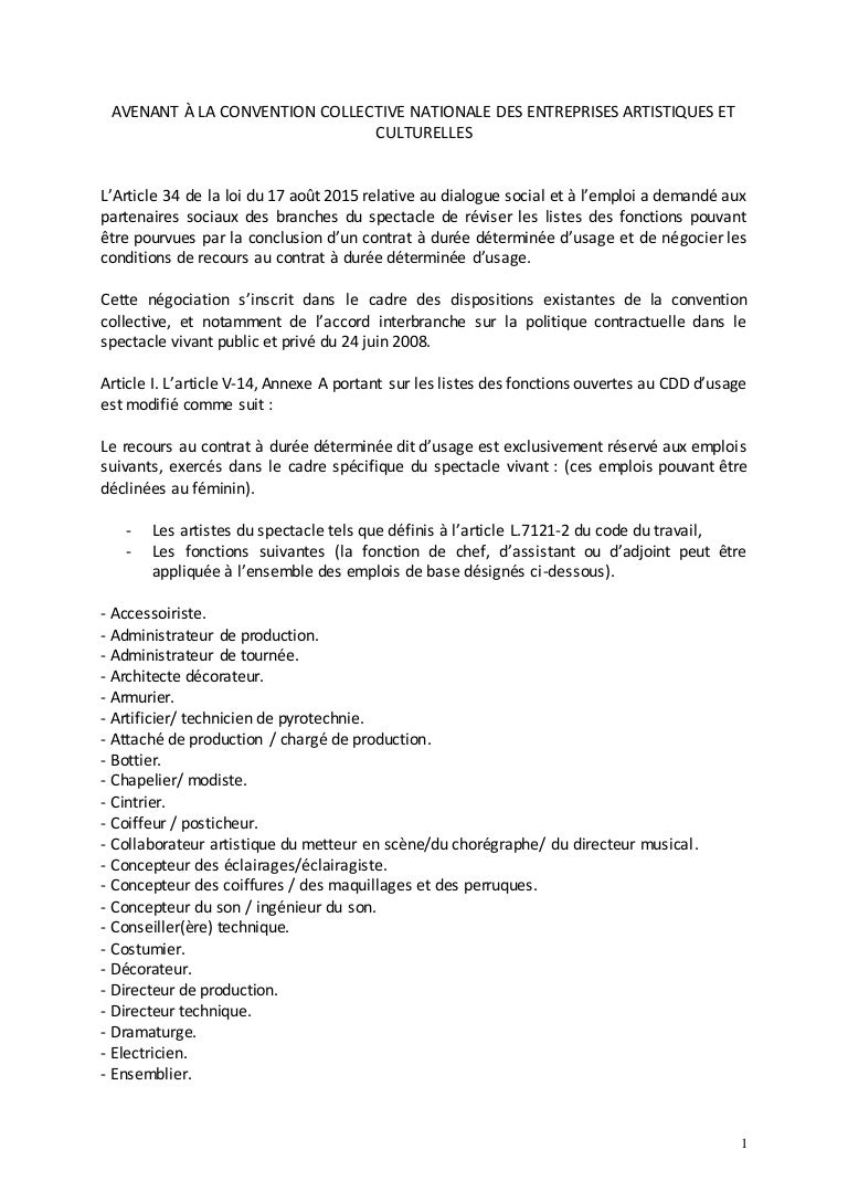 Les Contrats Dit Dusages à Durée Déterminées Révisés Par La