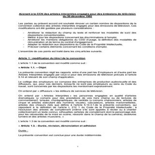 IDCC 1734 Avenant de la ccn aitv