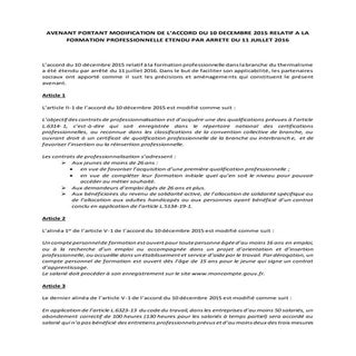 IDCC 2104 Avenant formation profess...