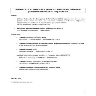 IDCC 2596 Formation professionnelle...