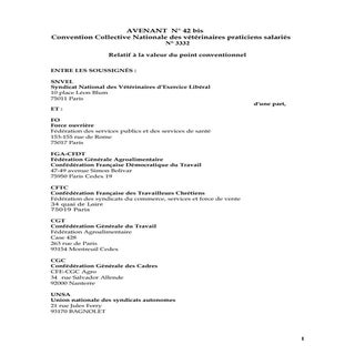 IDCC 2564 Avenant n42bis