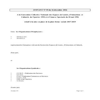  IDCC 1790 Avenant n55 mise en plac...